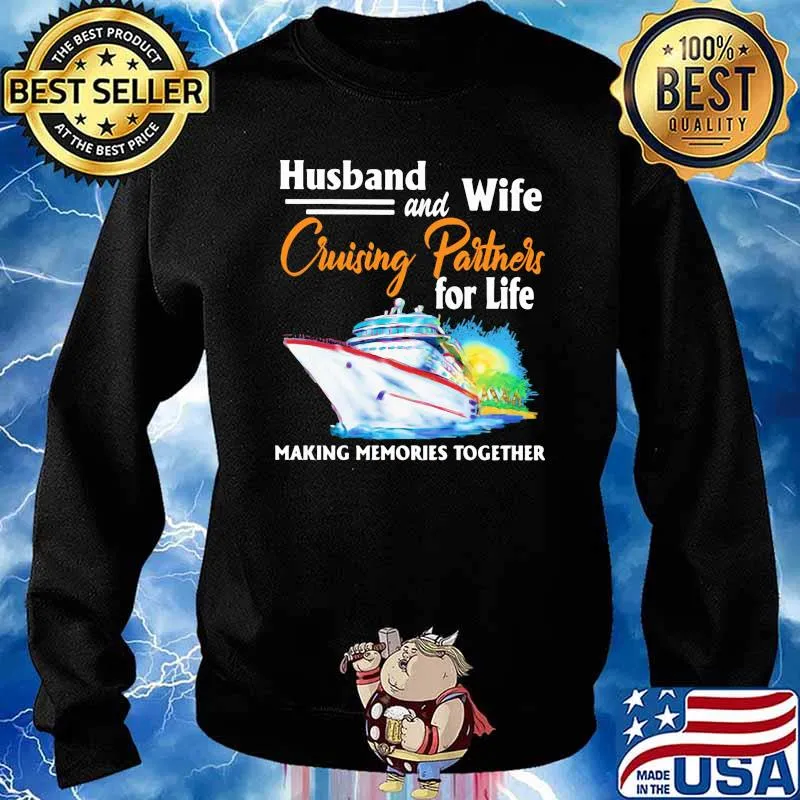 Husband And Wife cruising Partners For Life Making Memories Together Watercolor Shirt Sweater