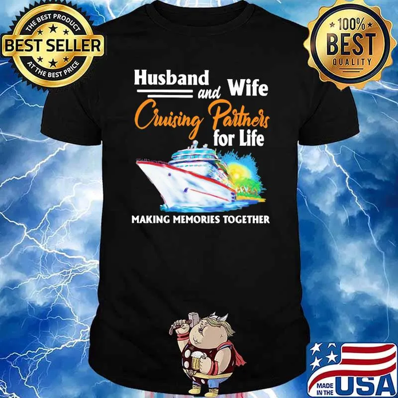 Husband And Wife cruising Partners For Life Making Memories Together Watercolor Shirt