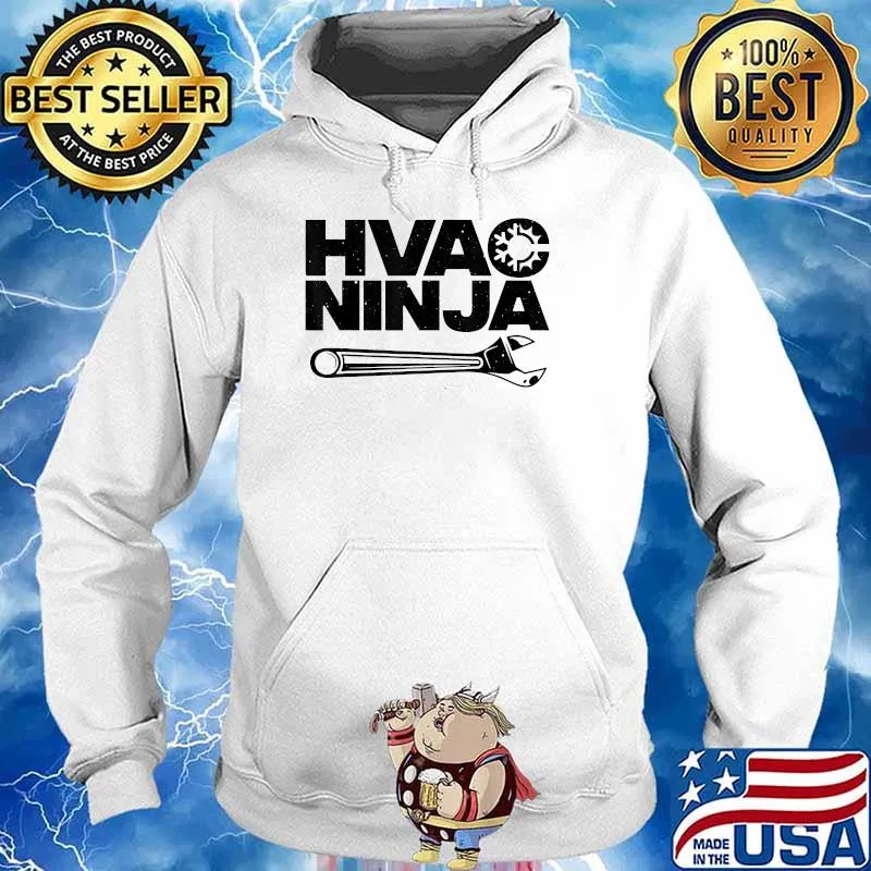 HVAC Ninja Technician Air Condition Lover T-Shirt Hoodie