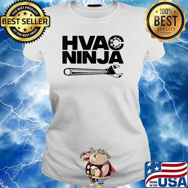 HVAC Ninja Technician Air Condition Lover T-Shirt Ladies tee