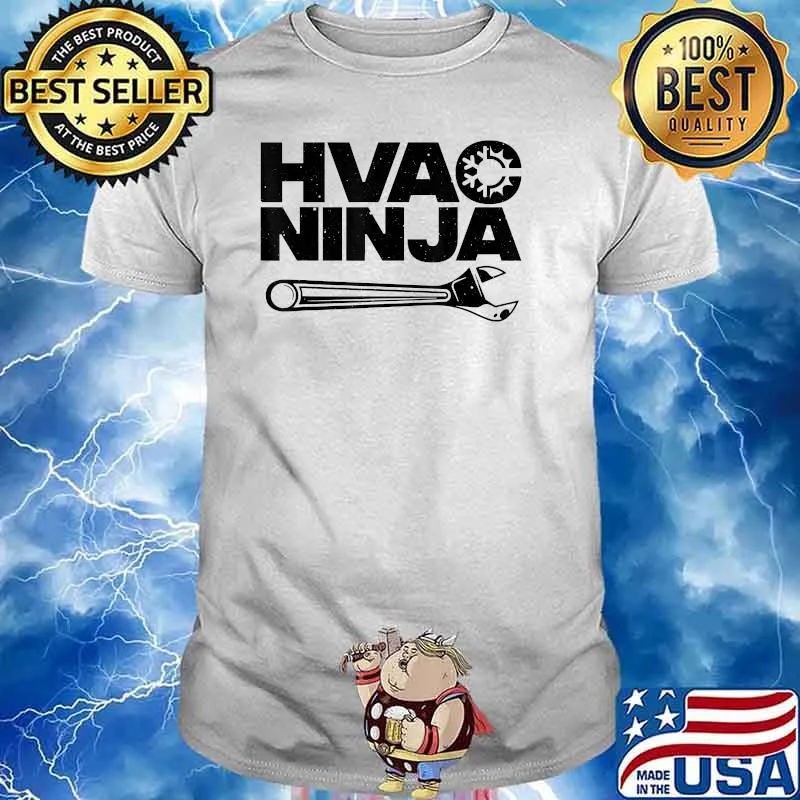 HVAC Ninja Technician Air Condition Lover T-Shirt