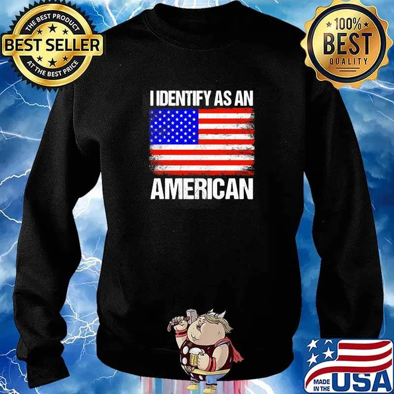 I identify as an american flag s Sweater