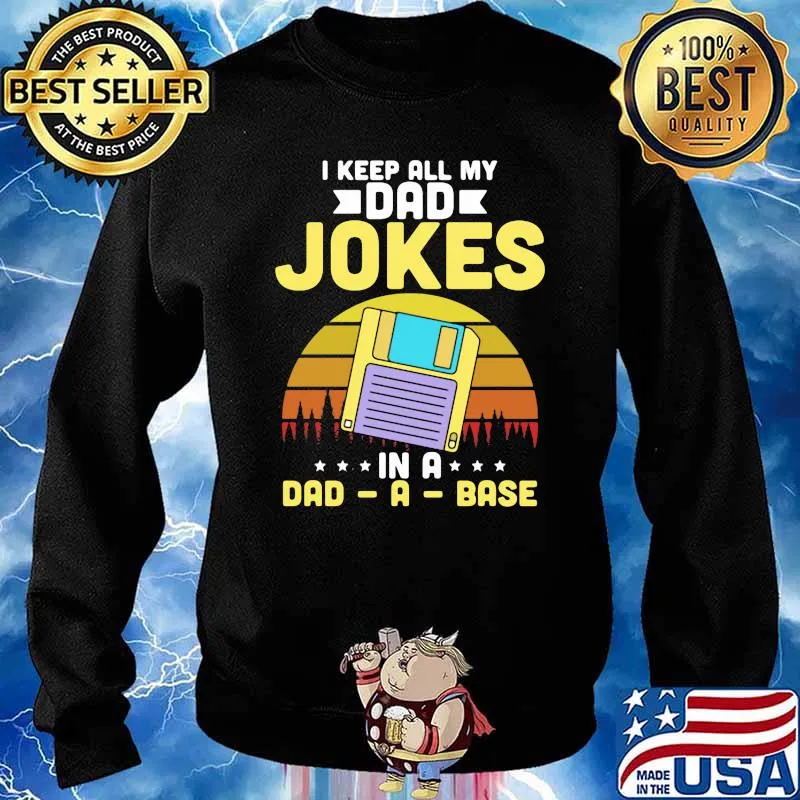 I keep all my dad Jokes in a dad a base vintage Sweater