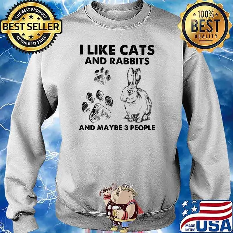 I Like Cats And Rabbits And Maybe 3 People Shirt Sweater