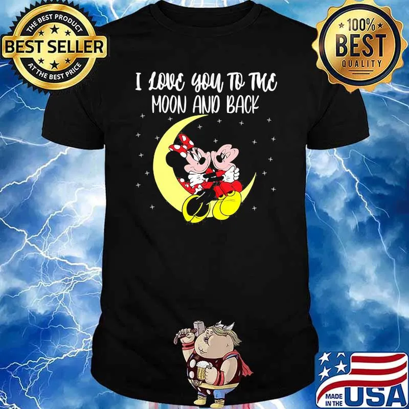 I love you to the moon and back mickey and minnie shirt