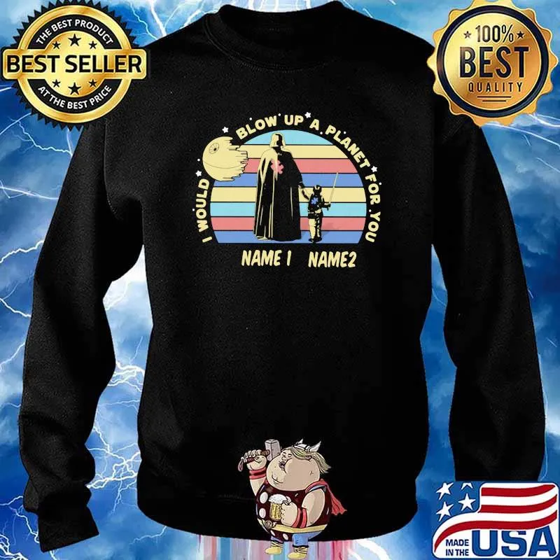 I would blow up a planet for you name 1 name 2 viking vintage Sweater