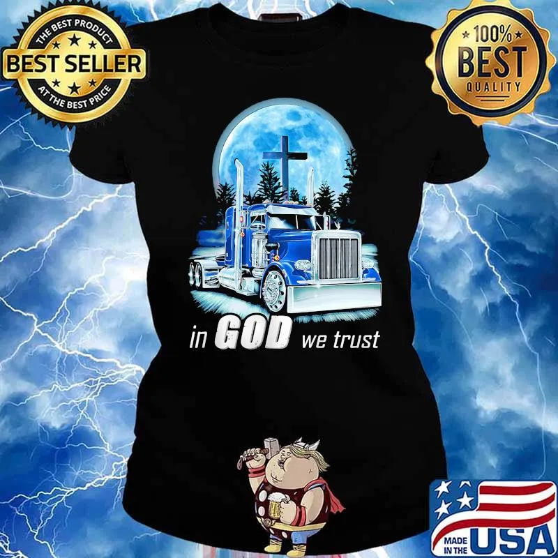 In god we trust moon truck Ladies tee