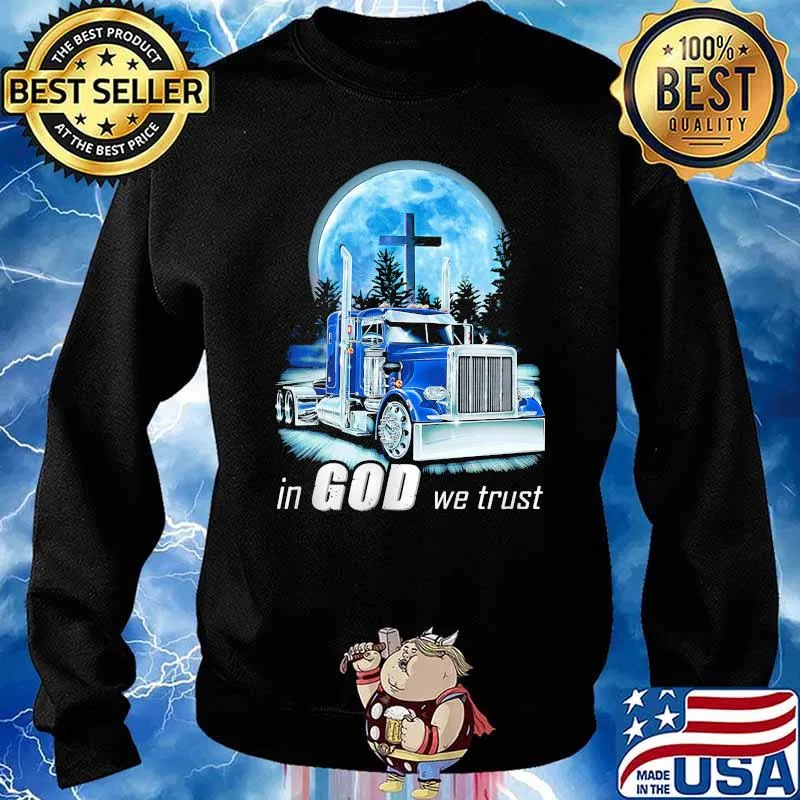 In god we trust moon truck Sweater