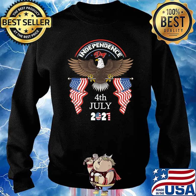 Independence day 4th of July American flag patriotic eagle mullet T-Shirt Sweater