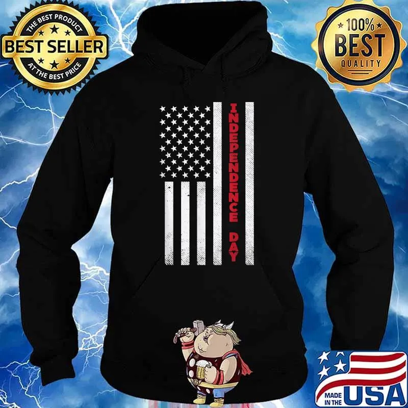 Independence Day American Flag 4th of July Patriot T-Shirt Hoodie