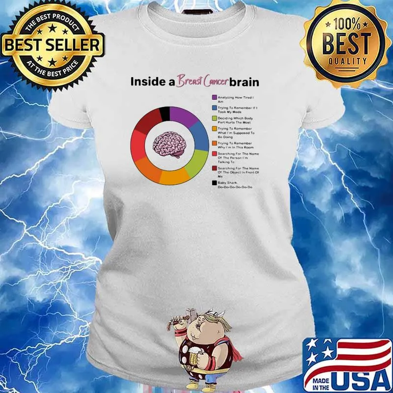 Inside A Breast Cancer Brain Shirt Ladies tee