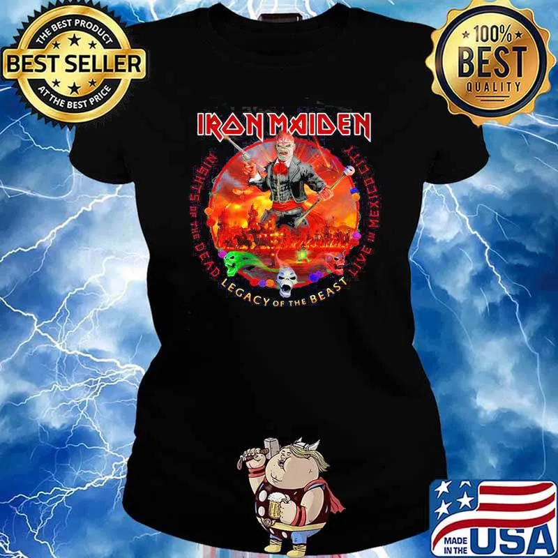 Iron maiden nights of the dead legacy of the beast live in mexico city skull s Ladies tee