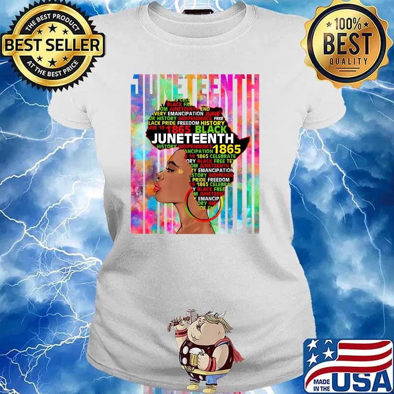 Juneteenth Freedom Day African American June 19th Junenth T-Shirt Ladies tee