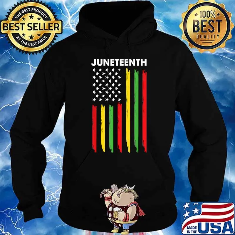 JUNETEENTH Freeish Since 1865 American Flag Shirt Hoodie