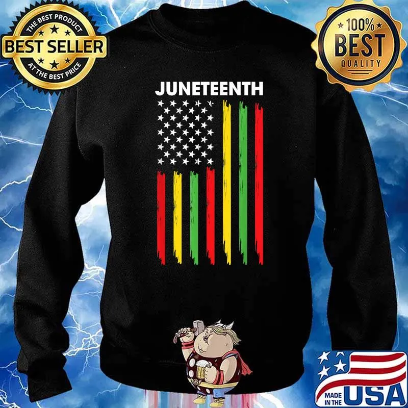 JUNETEENTH Freeish Since 1865 American Flag Shirt Sweater