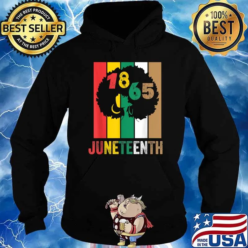 Juneteenth Melanin Black Women Natural Hair Afro T-Shirt Hoodie
