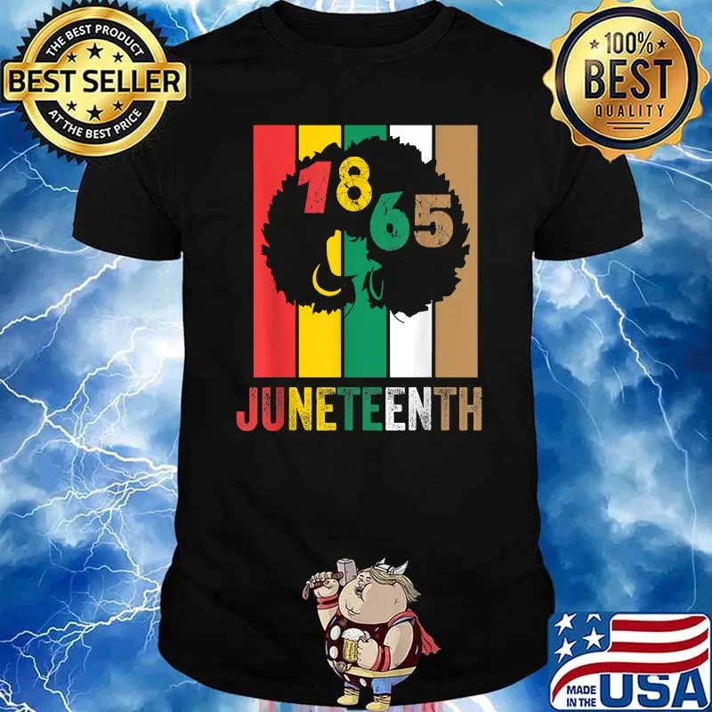 Juneteenth Melanin Black Women Natural Hair Afro T-Shirt