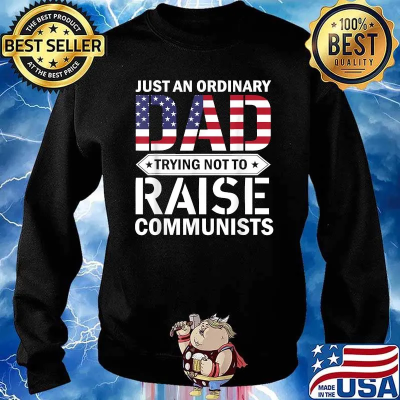 Just An Ordinary Dad Trying Not To Raise Communist USA Flag T-Shirt Sweater