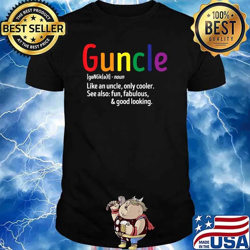 LGBT Gay Pride Guncle Definition Rainbow T-Shirt