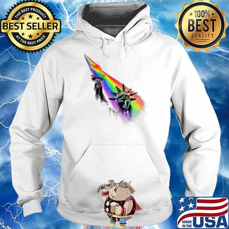 LGBT Pride Statue of liberty Rainbow T-Shirt Hoodie