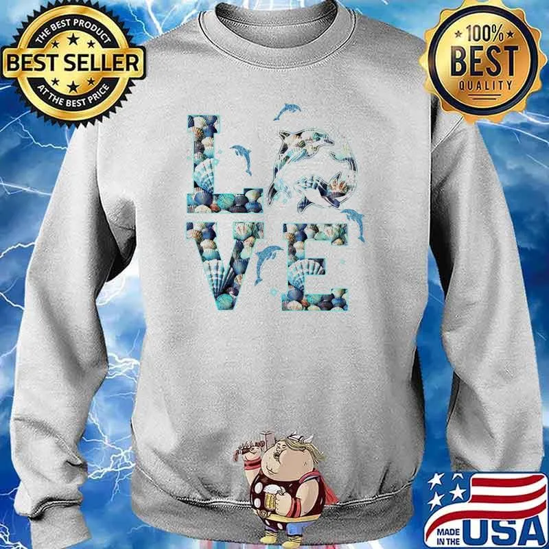 Love Dolphin Ocean Shirt Sweater