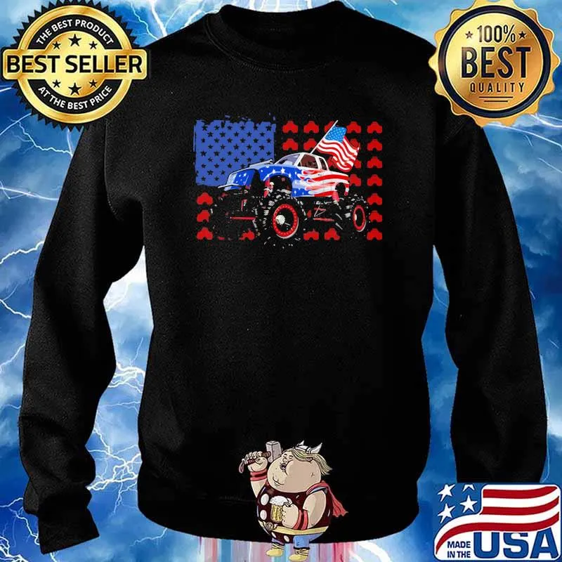 Love Jeep American Flag Shirt Sweater
