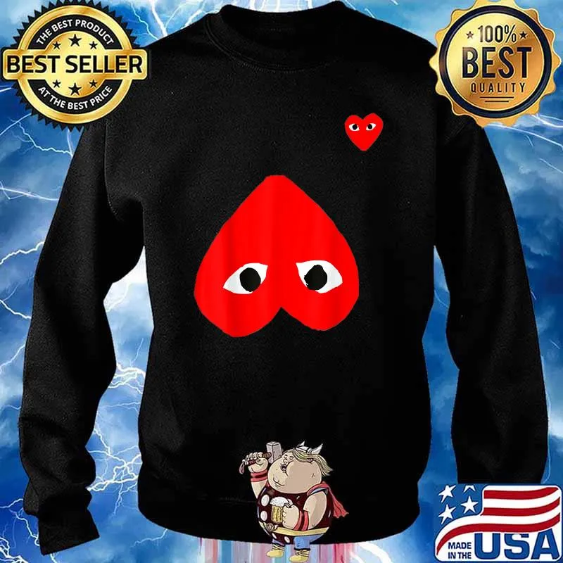Lovely Heart Pocket T-Shirt Sweater