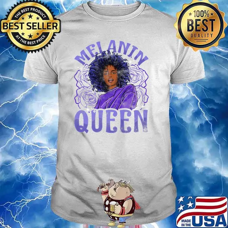 Melanin Queen Inspired Black Woman Related African T-Shirt