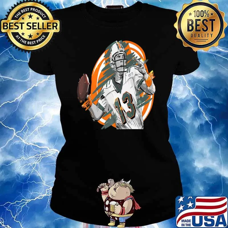 Miami Football, Dolphins Marino T-Shirt Ladies tee