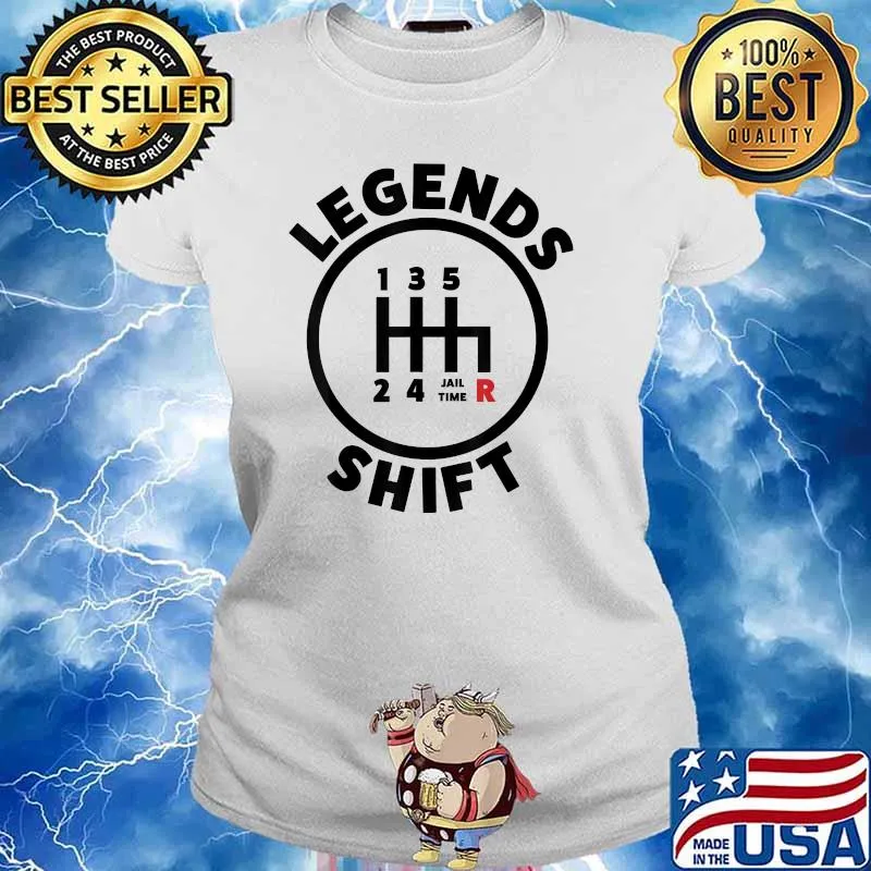 Muscle Car Legends Shift Design T-Shirt Ladies tee