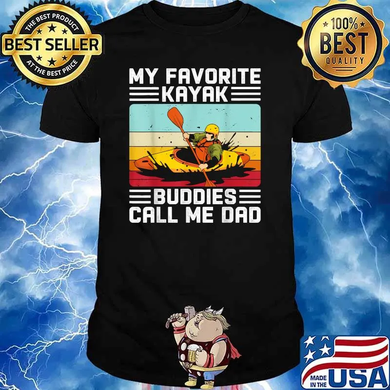 My Favorite Kayak Buddies Call me Dad Father's Day Vintage T-Shirt
