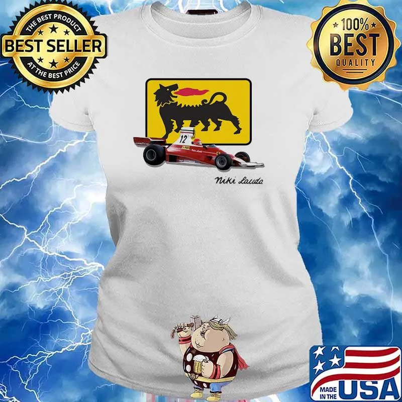 Niki Lauda Scudera Ferrari 12 Car Shirt Ladies tee