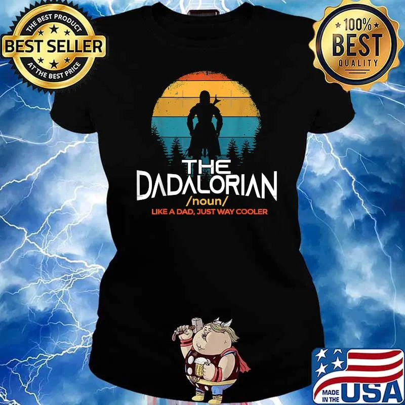 Noun The Dadalorian Like A Dad Just Way Cooler Father's Day Vintage T-Shirt Ladies tee