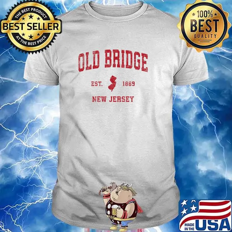 Old Bridge New Jersey 1869 NJ Vintage Sports Shirt