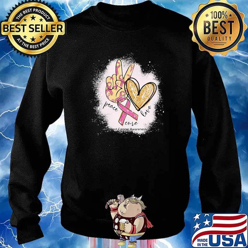 Peace love cure diabetes awareness ribbon s Sweater