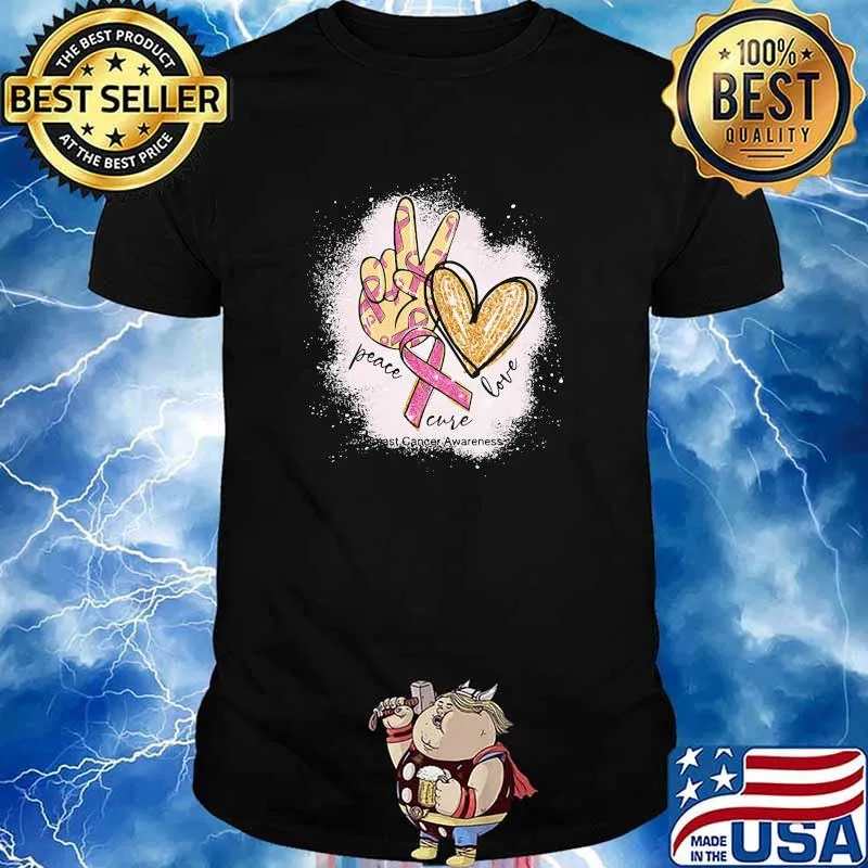 Peace love cure diabetes awareness ribbon shirt