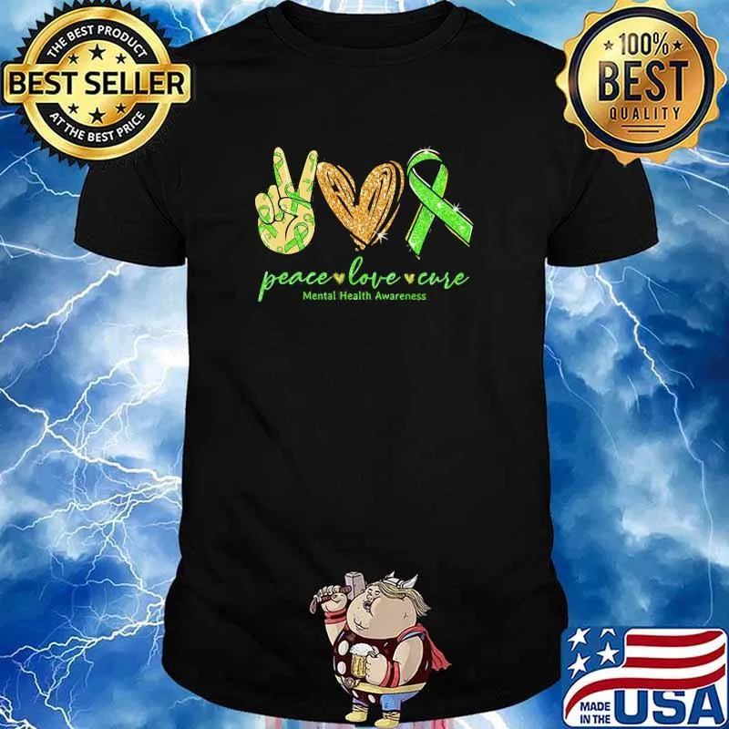 Peace love cure mental health awareness shirt