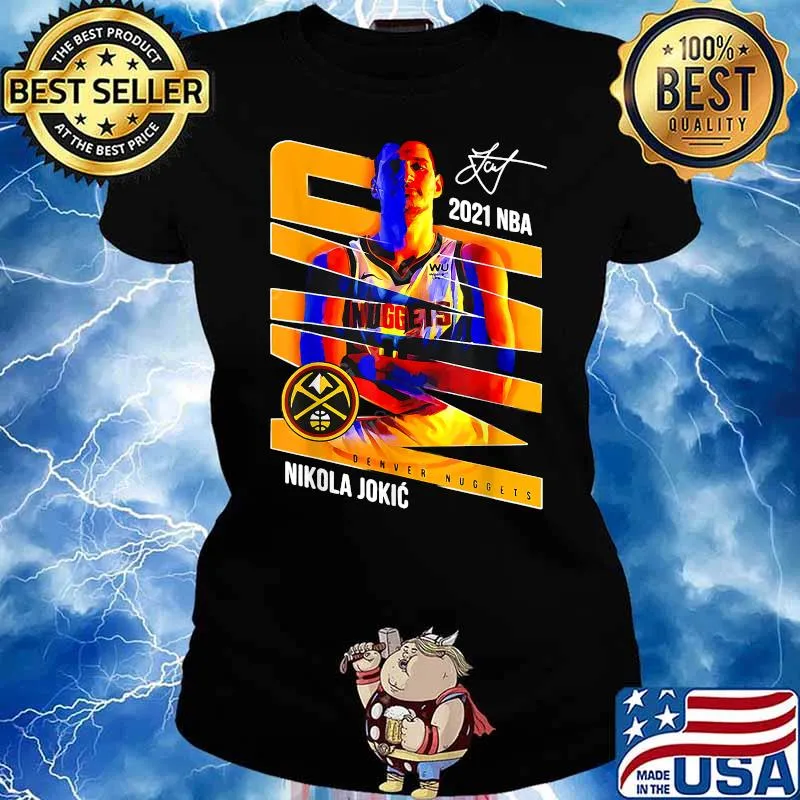 Peep Nikola Jokic's MVP Signature T-Shirt Ladies tee