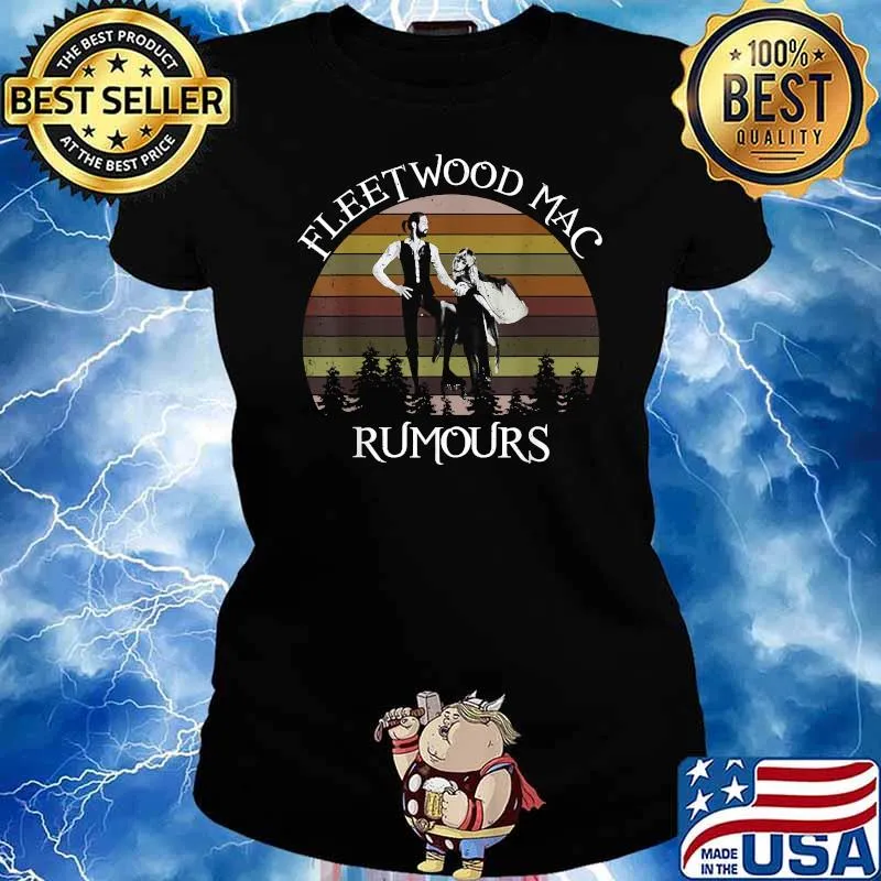 Pleetwood Mac Rumours vintage 1960s Rock Band Music T-Shirt Ladies tee