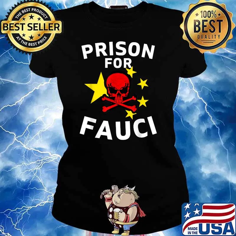 Prison Jail For Fauci Skull T-Shirt Ladies tee
