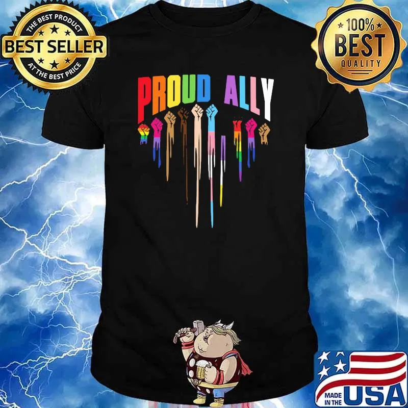 Proud ally lgbt black matter live shirt