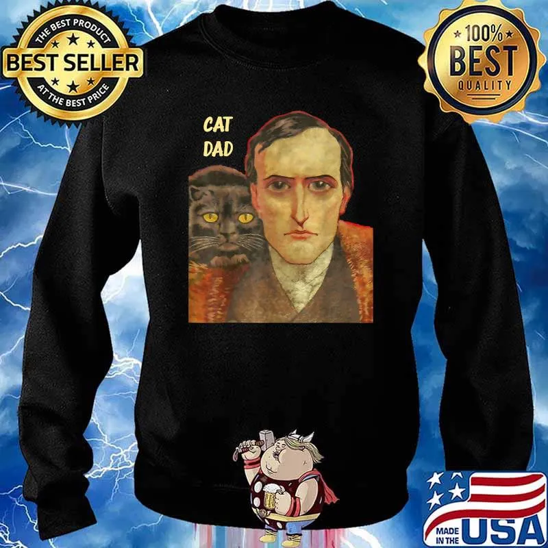 Proud Cat Dad Vintage Retro T-Shirt Sweater