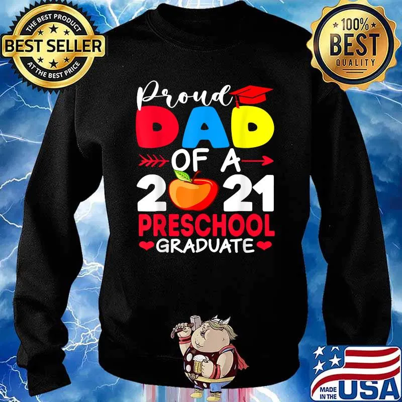 Proud Dad Of A Preschool Graduate Apple T-Shirt Sweater