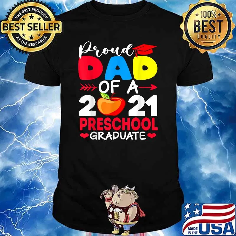 Proud Dad Of A Preschool Graduate Apple T-Shirt