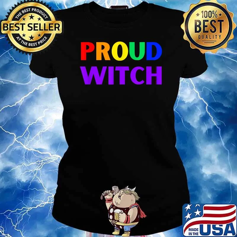 Proud Witch (ROYGBV Witch Pride Month) T-Shirt Ladies tee