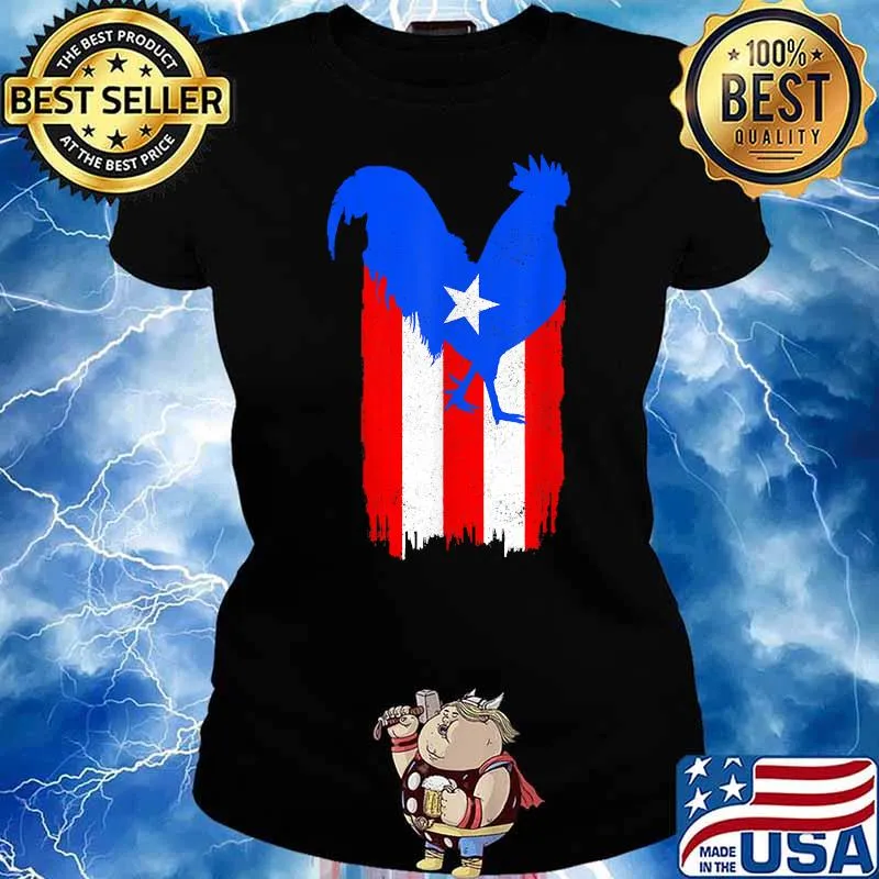 Puerto Rico Gallero Puerto Rican Flag Pride Boricua T-Shirt Ladies tee