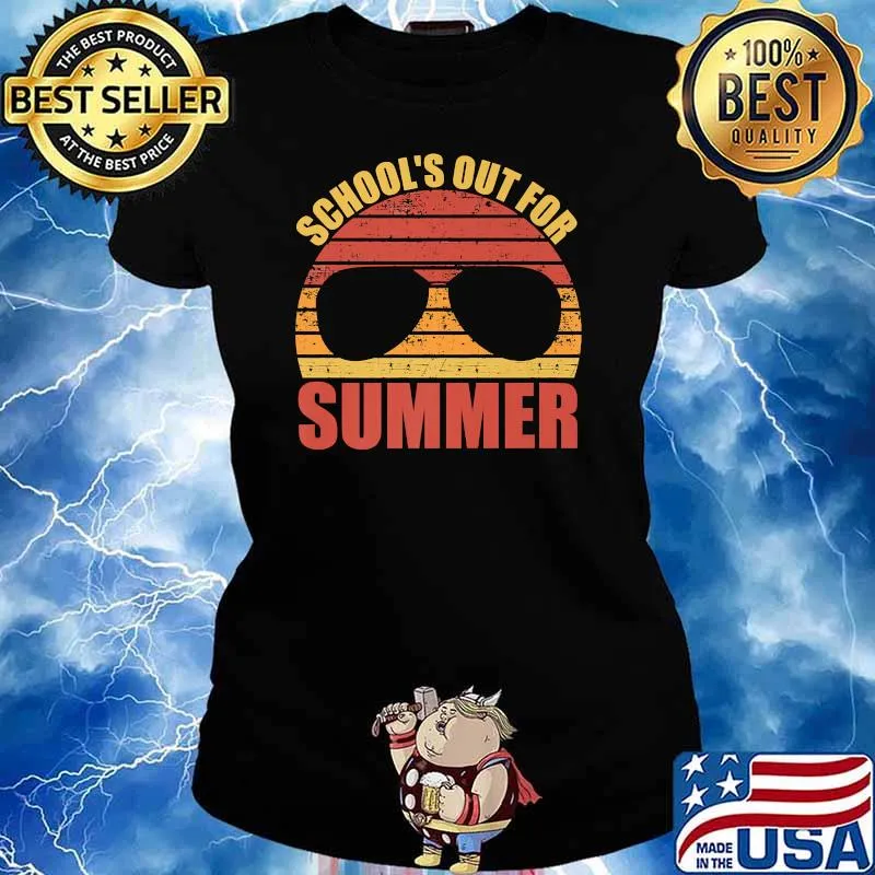 School's Out For Summer Teacher Summer Vacation Vintage T-Shirt Ladies tee