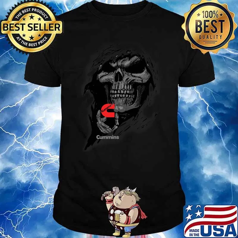 Skull hold cummins logo shirt