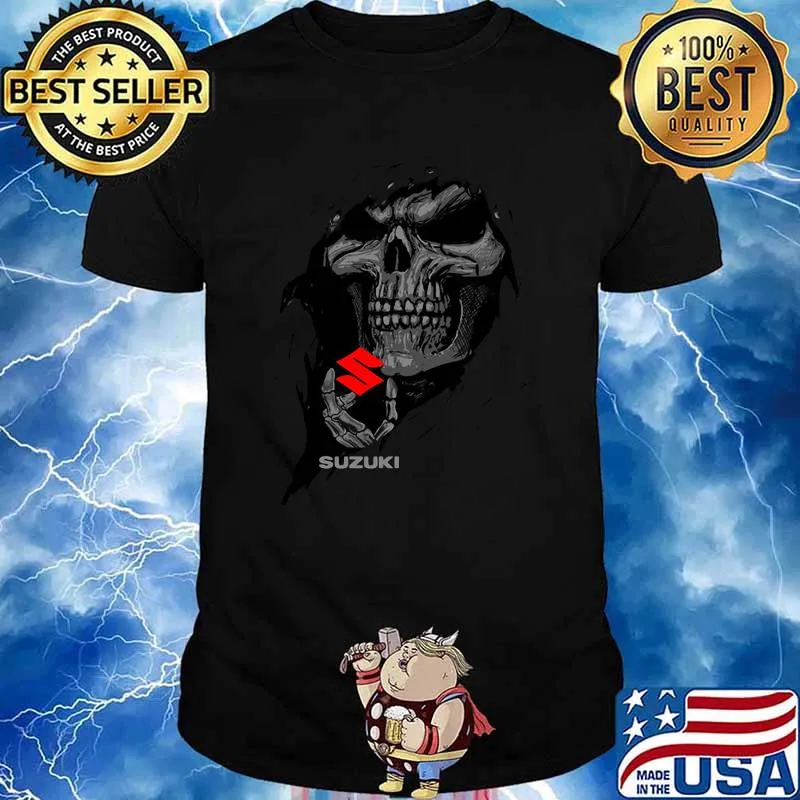 Skull hold suzuki logo shirt