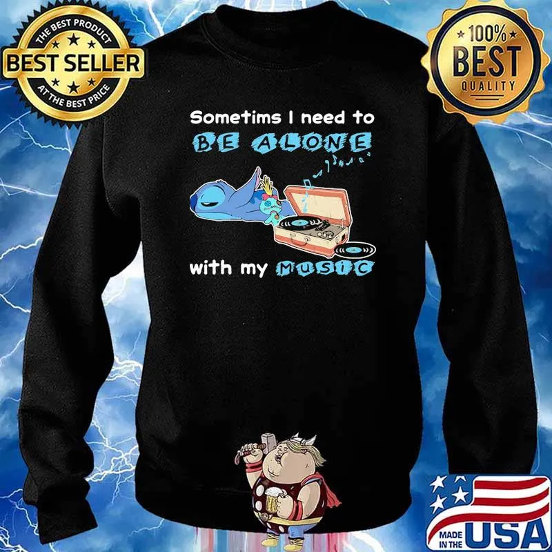Sometims i need to be alone with my music stitch s Sweater